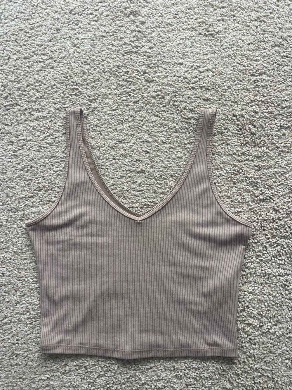 Hollister Must Have Ribbed V-Neck Crop Tank Top